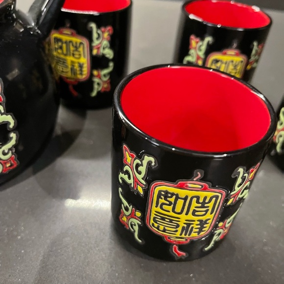 Vintage asian tea pot set - Picture 9 of 10